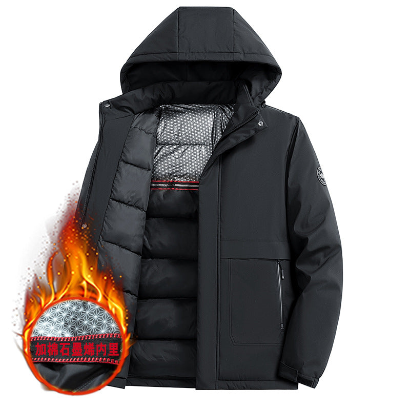 Herr vattenavvisande vinter parka med Thermo-Reflective quiltat foder och Huva