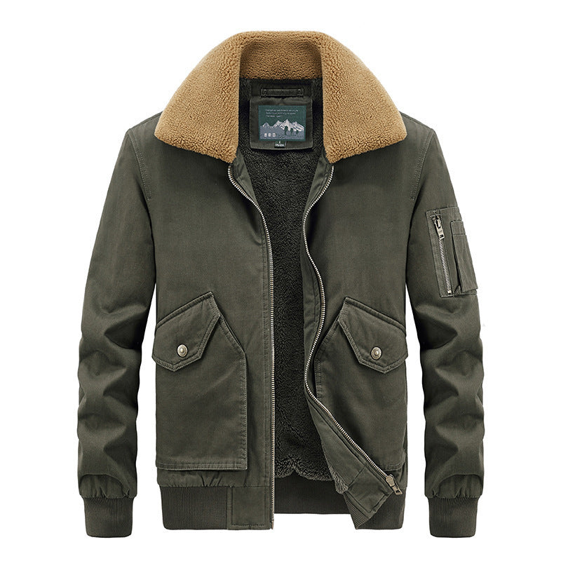 Herr Aviator Blouson med Sherpa Krage och Termisk Teddyfoder