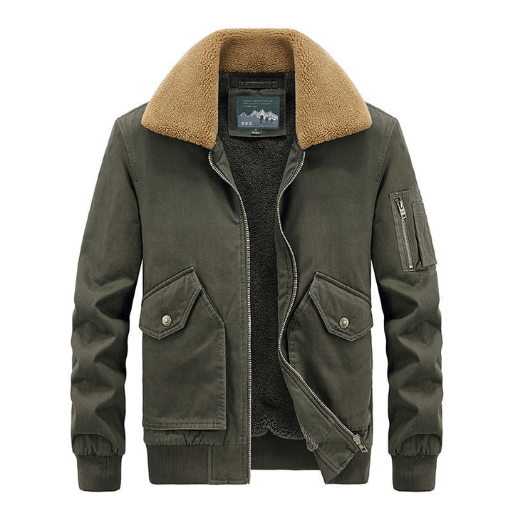Herr Aviator Blouson med Sherpa Krage och Termisk Teddyfoder