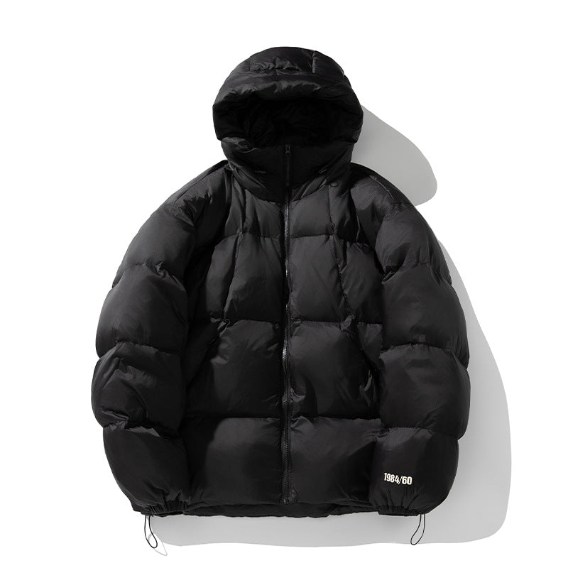 Unisex Quiltad Vadderad Jacka med Huva och Termisk Insulation
