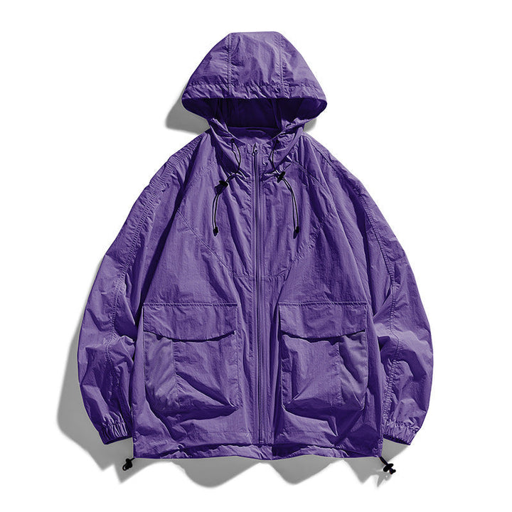 Dam Lätt Outdoorjacka med Huva och Fickor