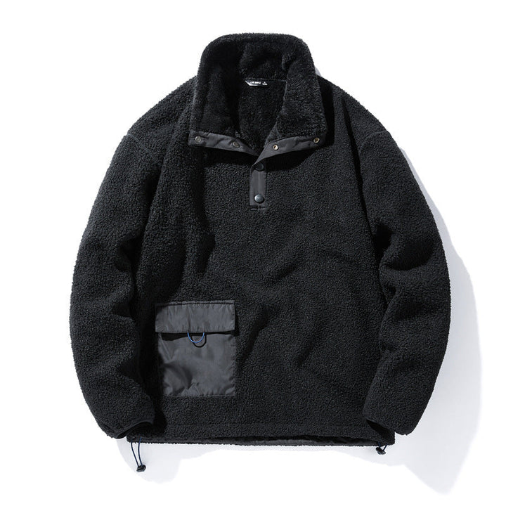 Herr Slitstark Fleece Jacka med Funktionell Krage