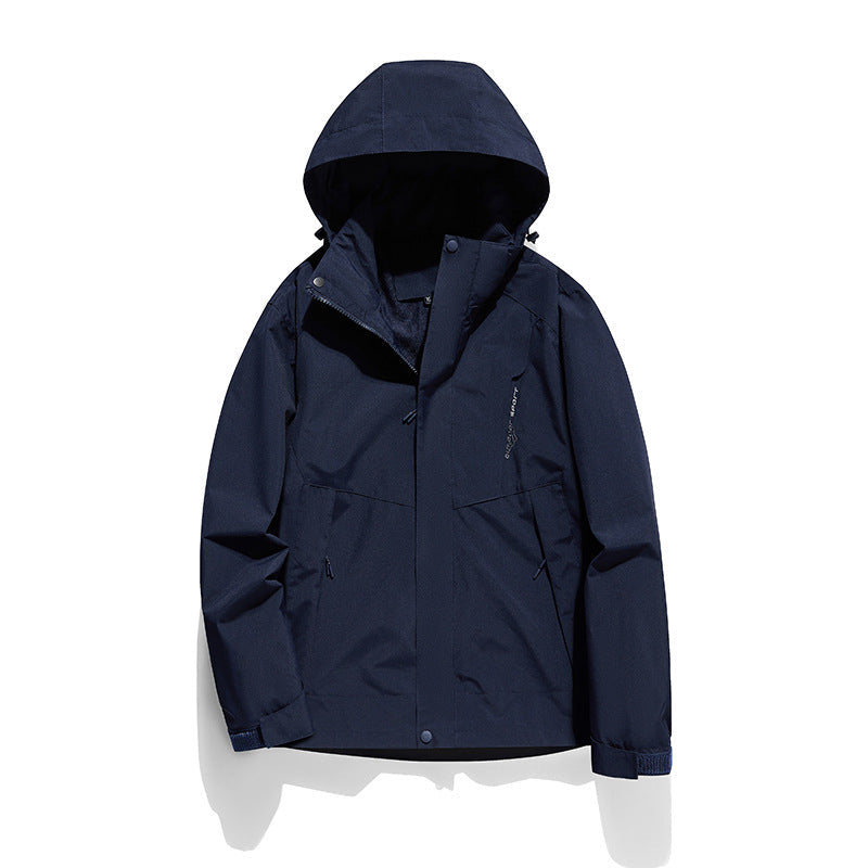 Dam två-layer softshell utomhusjacka med removable fleece inner layer och huva