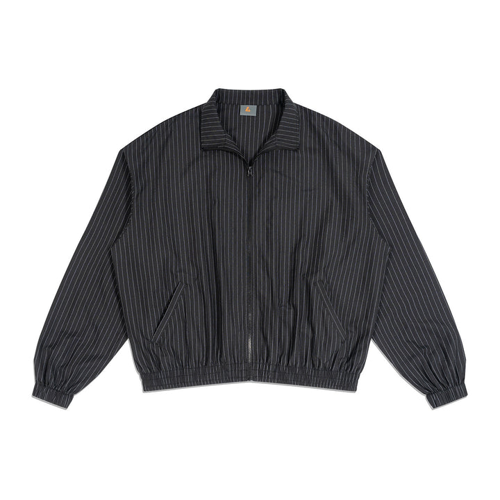 Unisex oversize Zip jacka gjord ribbed bomull blend med ståkrage och elastic fåll