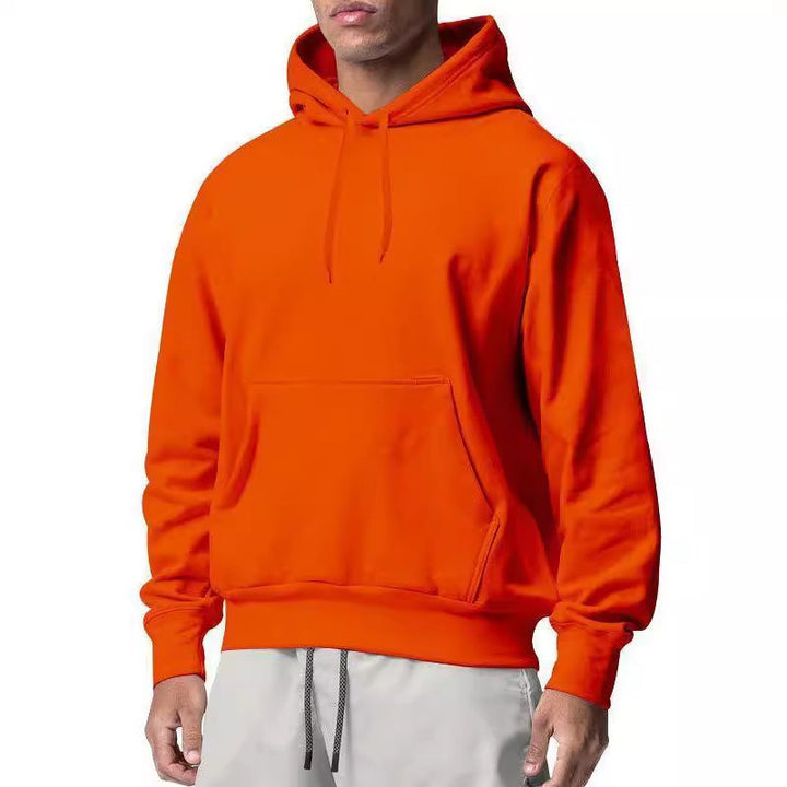 Herr Nan Premium Luvtröja med Känguruficka, Brushed Fleece Interior, Reinforced Neck Seam, och Ribbad Fåll