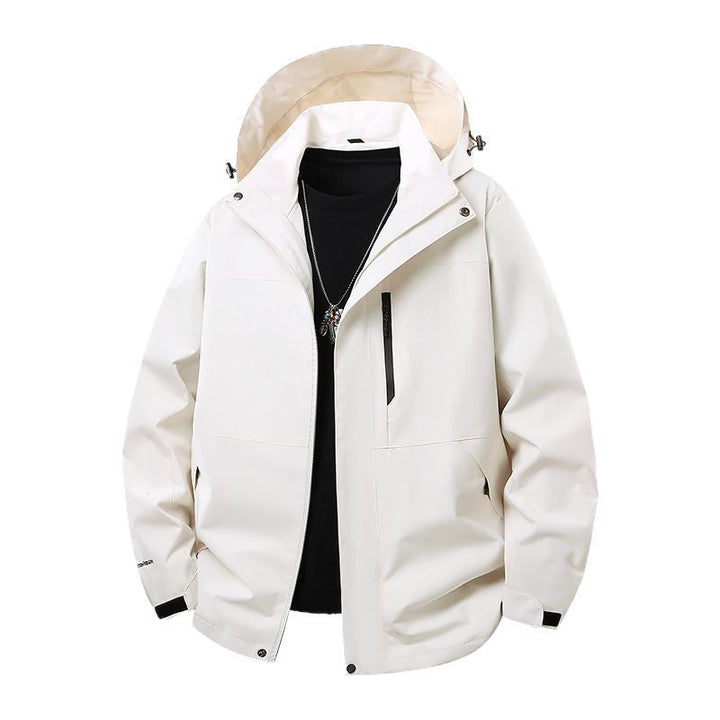 Herr Technical Softshell Regnjacka med Taped Sömmar, Justerbar Huva och Vattenavvisande Dragkedjor
