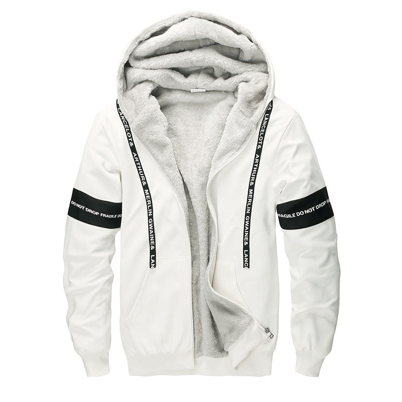 Herr Bekväm Fleece Luvtröja