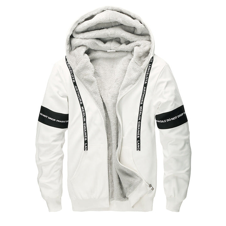 Herr Bekväm Fleece Luvtröja