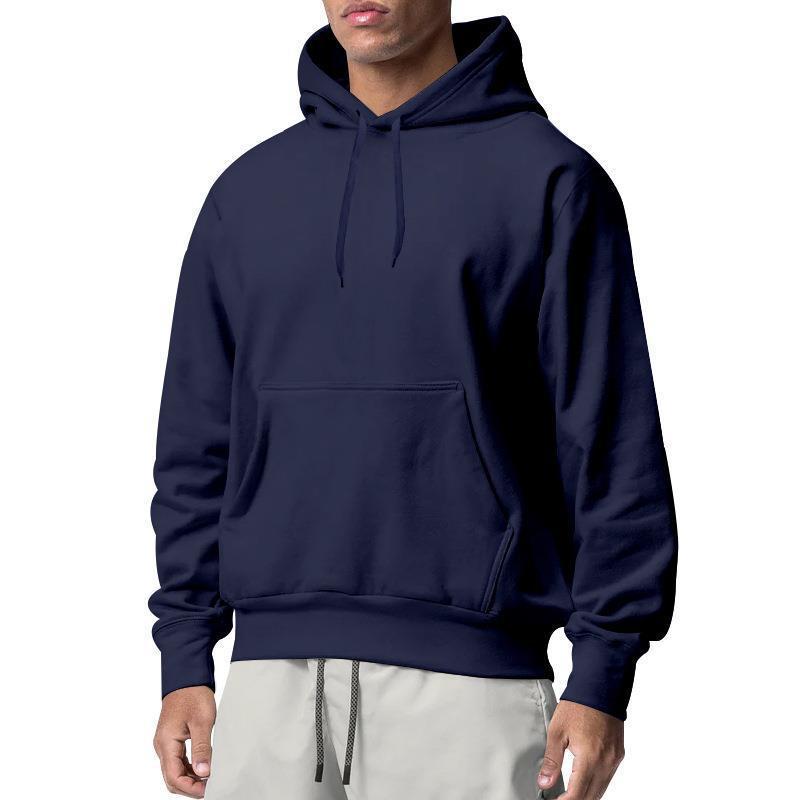 Herr Nan Premium Luvtröja med Känguruficka, Brushed Fleece Interior, Reinforced Neck Seam, och Ribbad Fåll