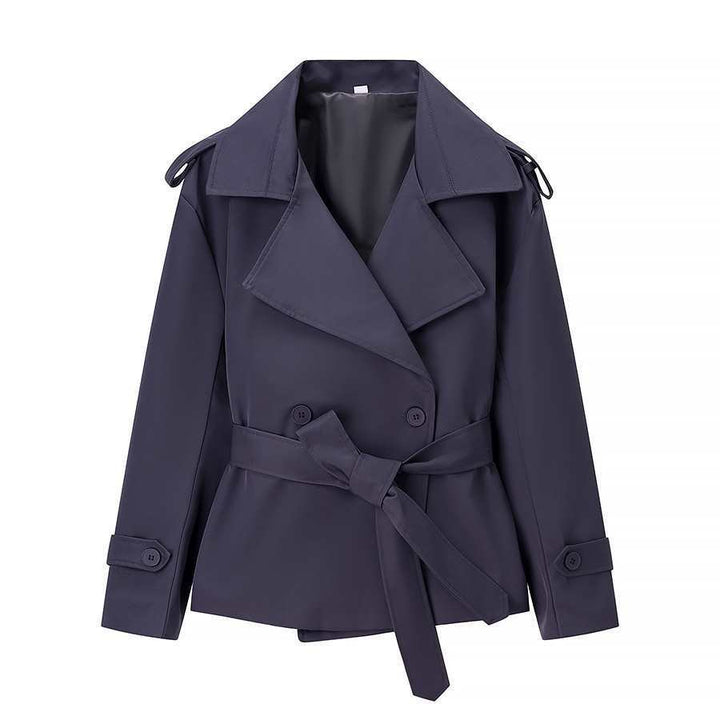 Dam Lightly Tailored Trenchcoat med Belt, Epaulettes och Satin Foder