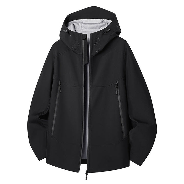 Dam vattentät softshell utomhusjacka med minimalistisk silhuett och Ventilation Perforation at den krage