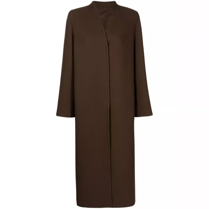 Dam Maxi-Length minimalistisk kappa med dold fram och Boxy Shoulder
