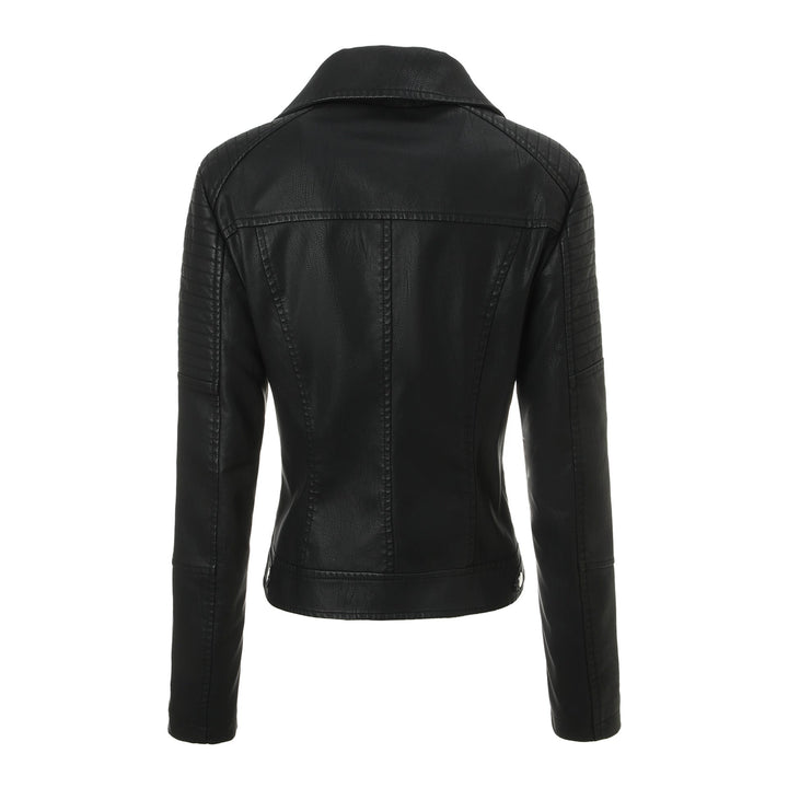 Dam Bikerjacka med Quiltad Design