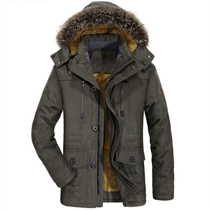 Herr vinter parka med fleecefoder