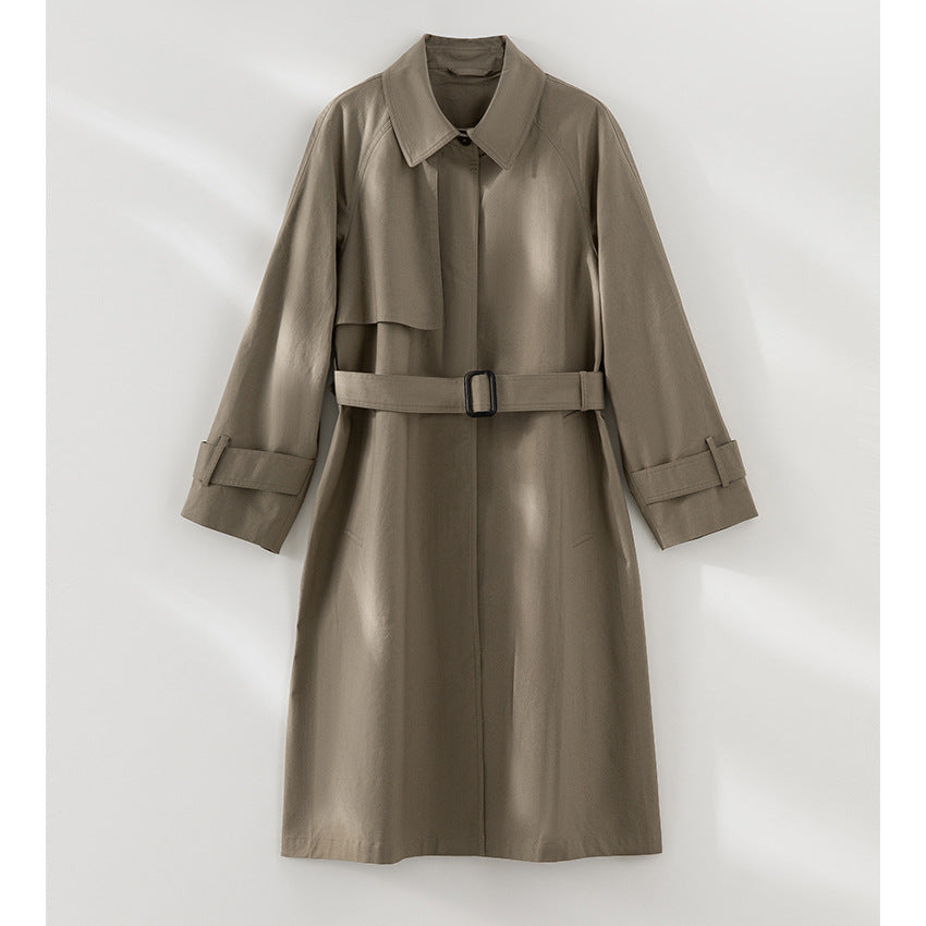 Dam klassisk trenchcoat med bälte och Storm Flap