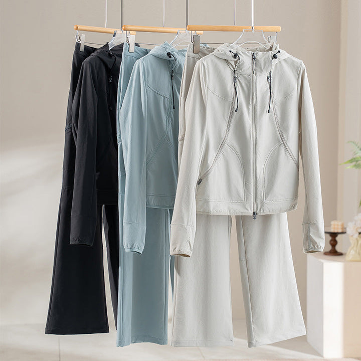 Dam lätt softshell utomhusjacka med huva och två-Way dragkedja