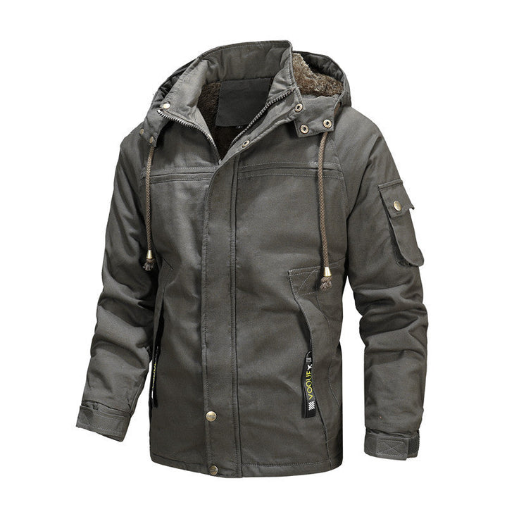 Herr robust Field parka med fleecefoder och Funktion Fickor