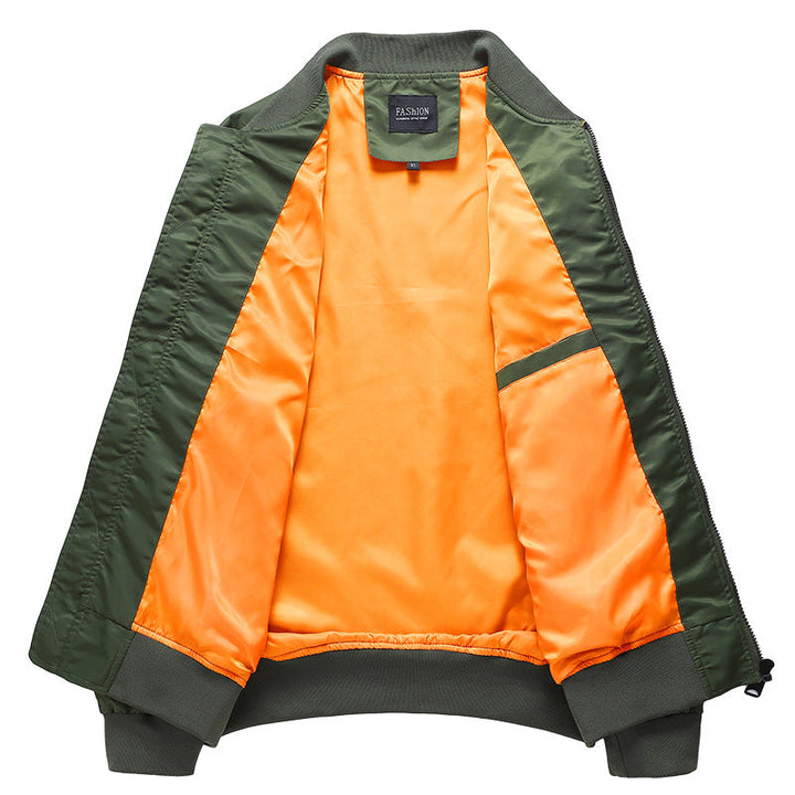 Herr Nylon Flight Jacka med Luminous Inre Foder och Utility Arm Ficka