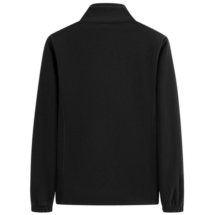 Unisex Lätt Fleece Dragkedja Jacka med Standing Krage, Elastic Muddar &amp; Clean Design