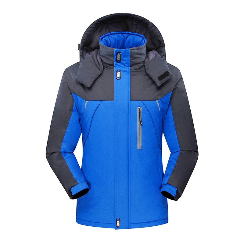 Herr vattentät isolerad softshell Ski Jacka med avtagbar huva och Flera Fickor