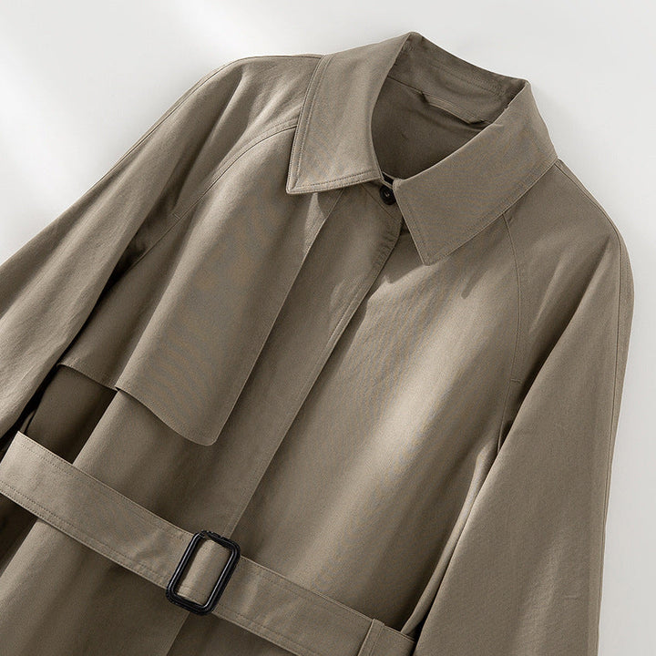 Dam klassisk trenchcoat med bälte och Storm Flap