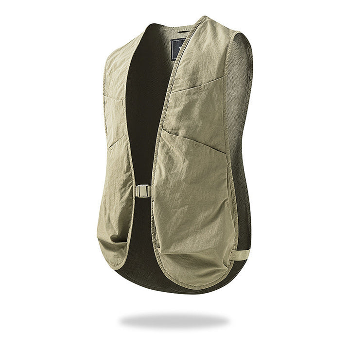 Herr Ultralight Multifunctional Photographer Utility Väst med Mesh Bak och Fram Snap Fastener