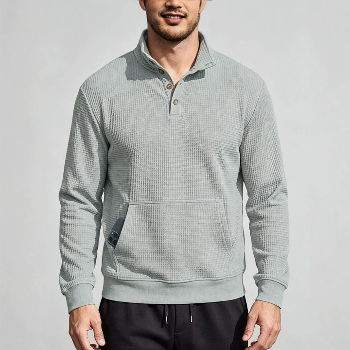 Herr Fashion Sports Tröja med Knapplist