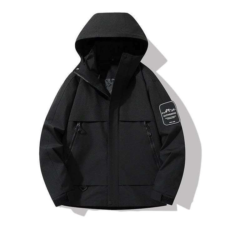 Herr Multifunctional Vattentät Softshell Regnjacka med Uttagbar Fleece Inre Jacka