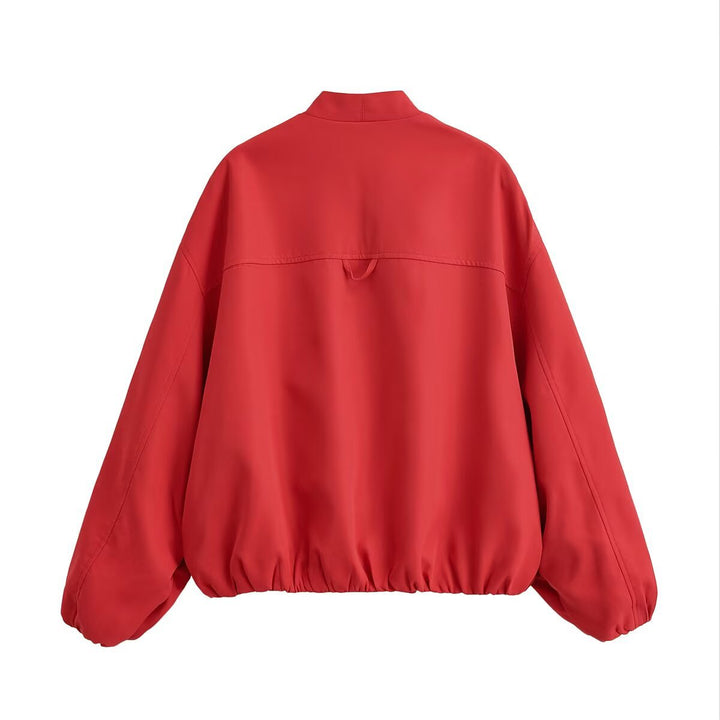 Dam oversize Kimono övergångsjacka med Raglan ärmar och Elastic fåll
