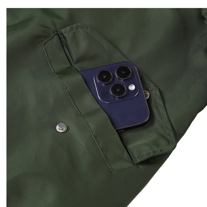 Herr Nylon Flight Jacka med Luminous Inre Foder och Utility Arm Ficka