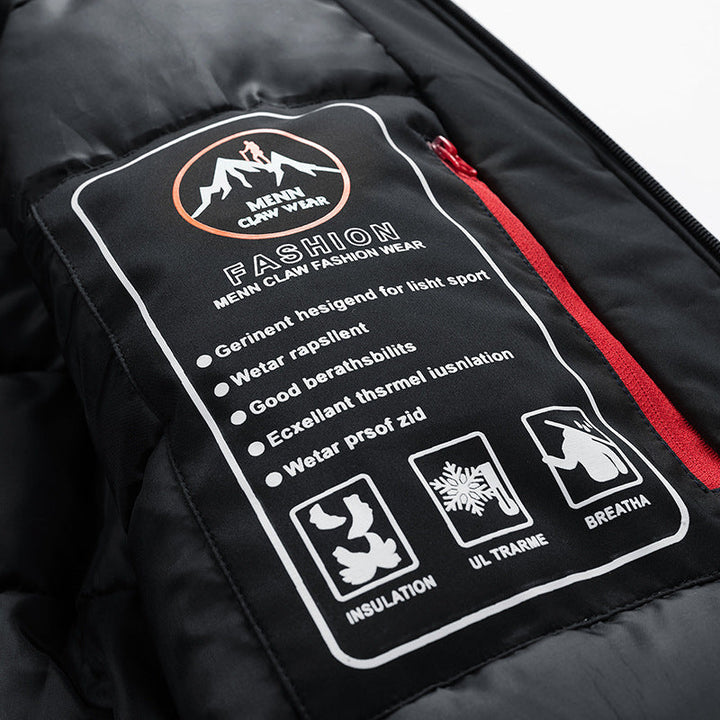 Herr vattenavvisande vinter parka med Thermo-Reflective quiltat foder och Huva