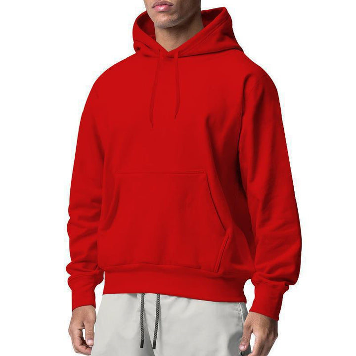 Herr Nan Premium Luvtröja med Känguruficka, Brushed Fleece Interior, Reinforced Neck Seam, och Ribbad Fåll