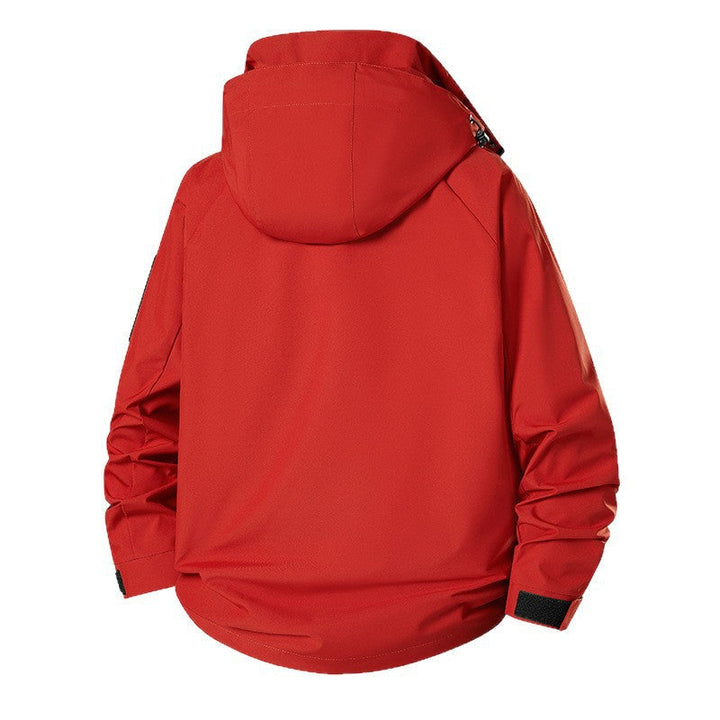Herr 3-i-1 Softshell Parka med Uttagbar Fleece Inre Jacka och Technical Huva