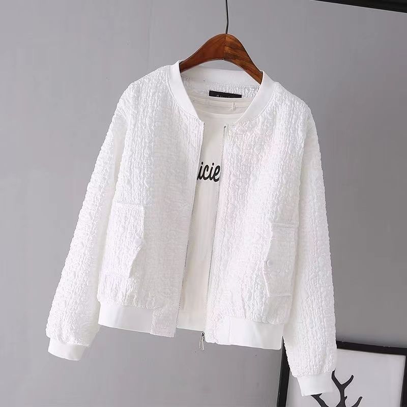 Dam Fashion Boucle jacka med dragkedja