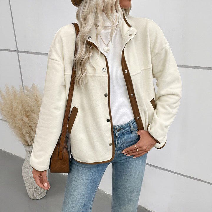 Dam Mysig Dam Jacka med Contrasting Details