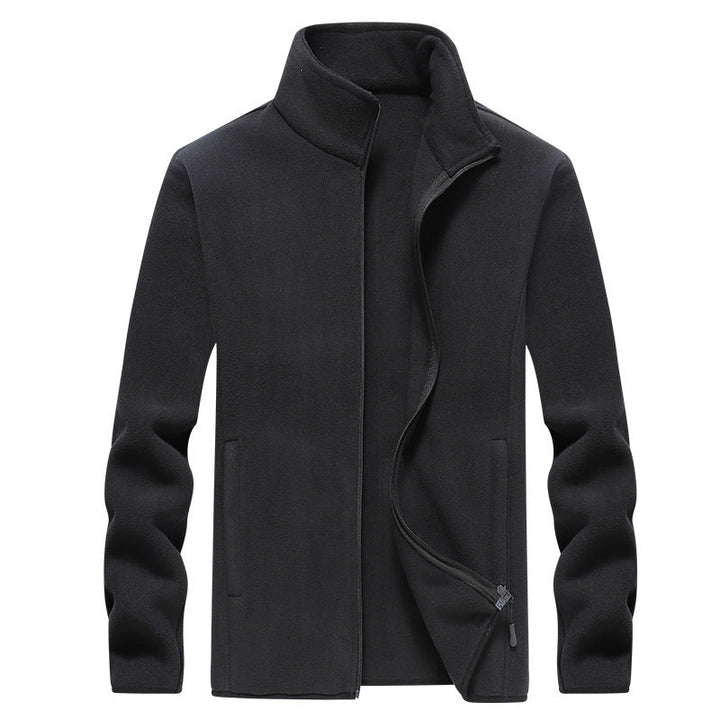 Herr Fleece Jacka med Ståkrage, Fullängd Dragkedja &amp; Sidofickor