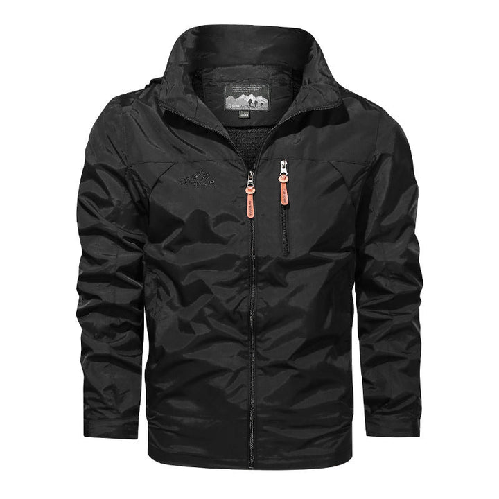 Herr lätt utomhusjacka windbreaker med vattenavvisande kappaing och ventilerande meshfoder