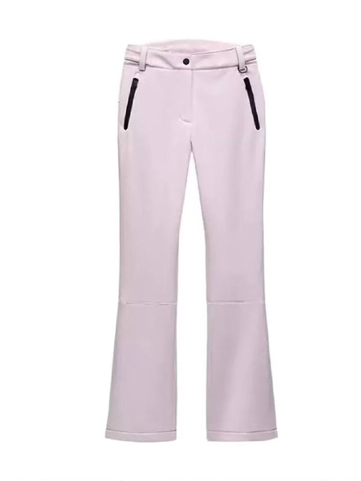 Dam Kort Vadderad Bomber-Stil Jacka med Huva med Elastic Fåll och Zippered Fickor
