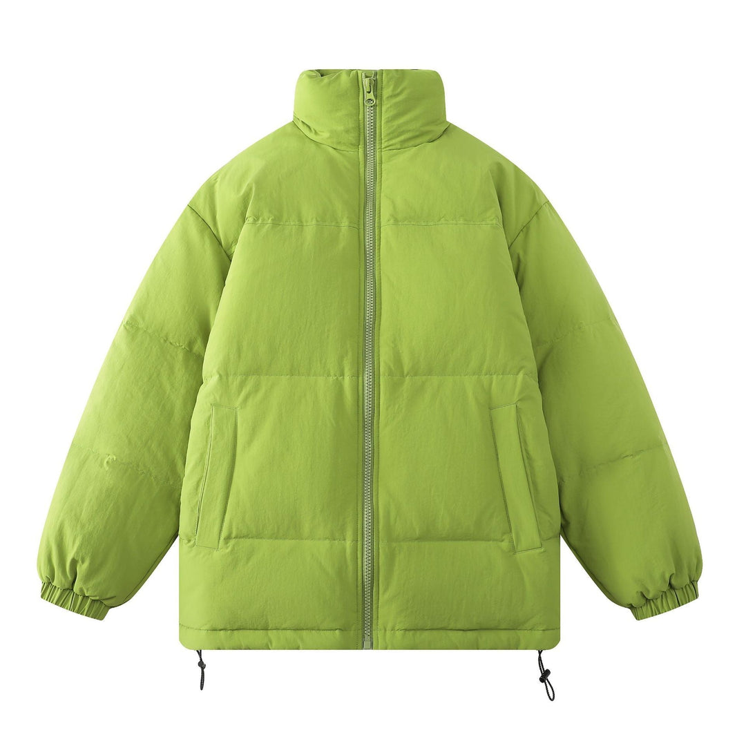 Unisex Oversize Vadderad Jacka med Hög Krage och Drawstring