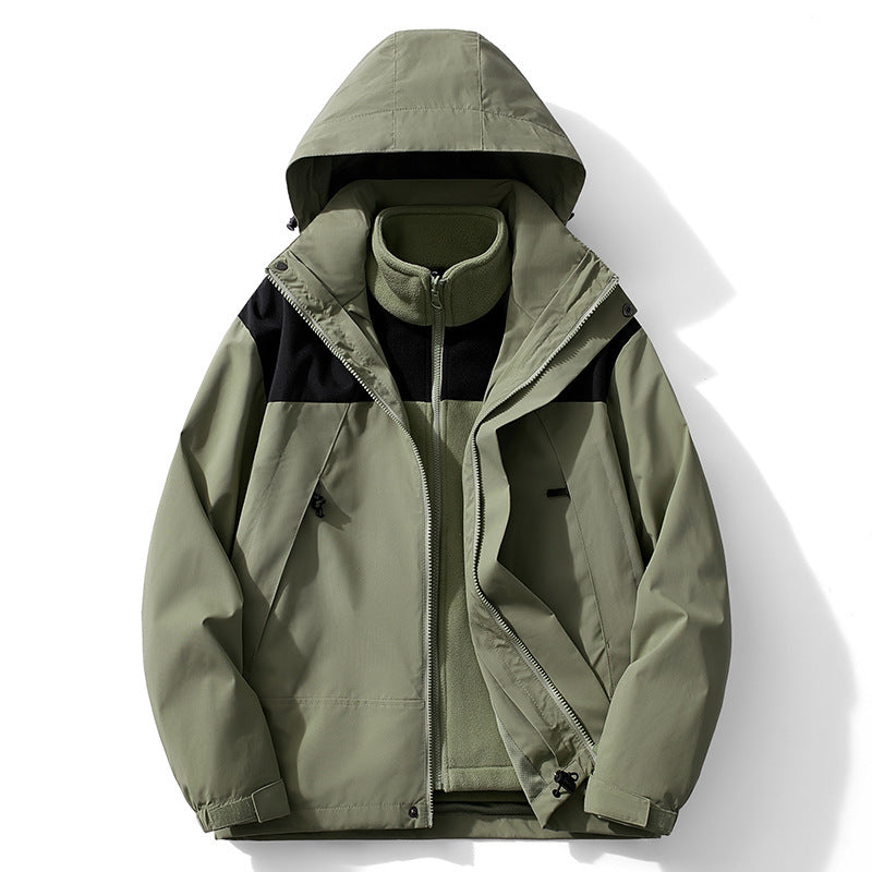 Dam två-layer softshell utomhusjacka med removable fleece inner layer