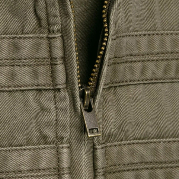 Dam Kort Jacka i Boxig Skärning med Hög Stå Krage, Dold Dragkedja och Elastic Nederkant