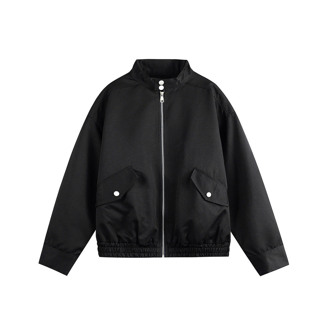 Unisex Boxig Bomber Jacka i Workwear Look med Ståkrage och Lockfickor