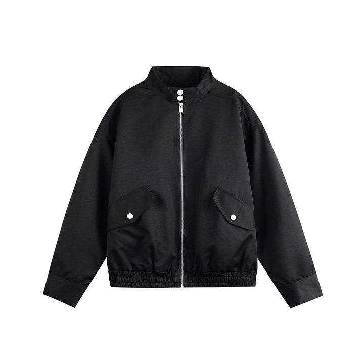 Unisex Boxig Bomber Jacka i Workwear Look med Ståkrage och Lockfickor