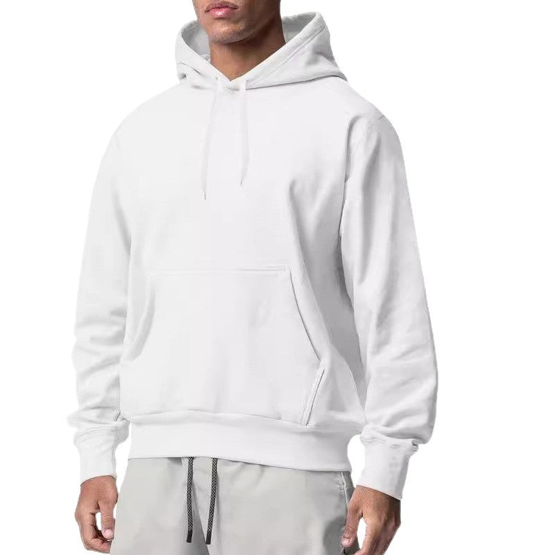 Herr Nan Premium Luvtröja med Känguruficka, Brushed Fleece Interior, Reinforced Neck Seam, och Ribbad Fåll
