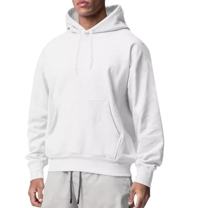 Herr Nan Premium Luvtröja med Känguruficka, Brushed Fleece Interior, Reinforced Neck Seam, och Ribbad Fåll