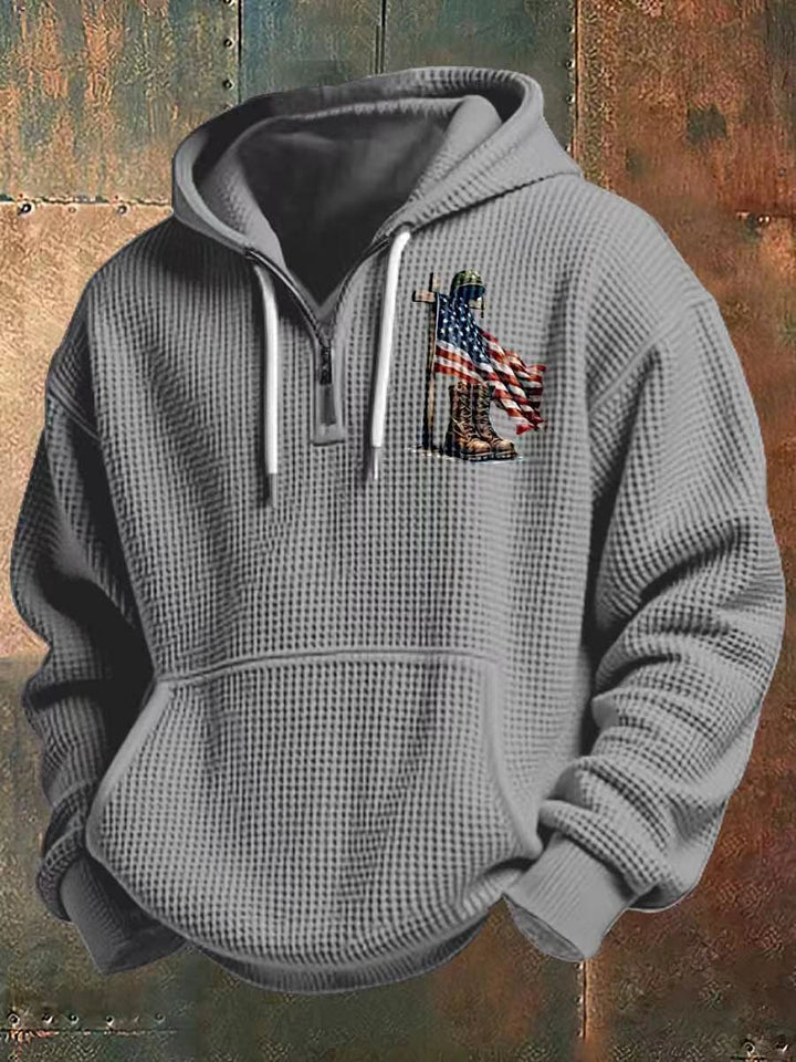Herr Luvtröja med American Flag Design