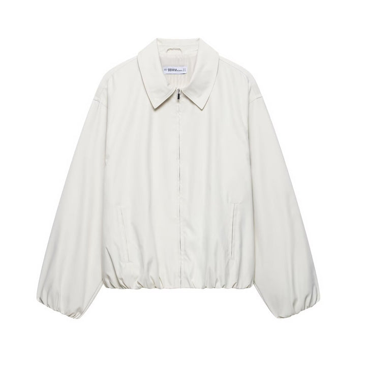 Dam Lätt Oversize Blouson med Elastic Nederkant