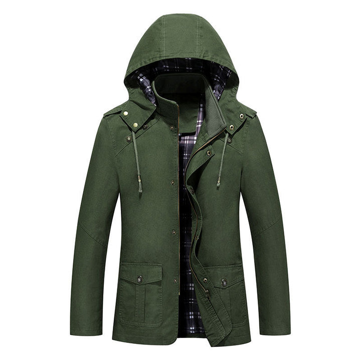 Herr Robust Parkas Jacka med Justerbar Huva