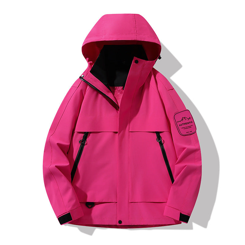 Herr Multifunctional Vattentät Softshell Regnjacka med Uttagbar Fleece Inre Jacka