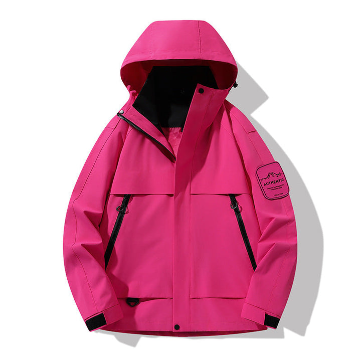 Herr Multifunctional Vattentät Softshell Regnjacka med Uttagbar Fleece Inre Jacka